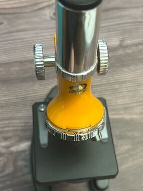 Discovery Yellow and Black Decorative Microscope Accent